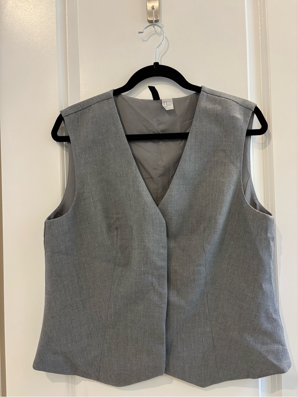 H&M Twill Suit Vest in Gray Melange